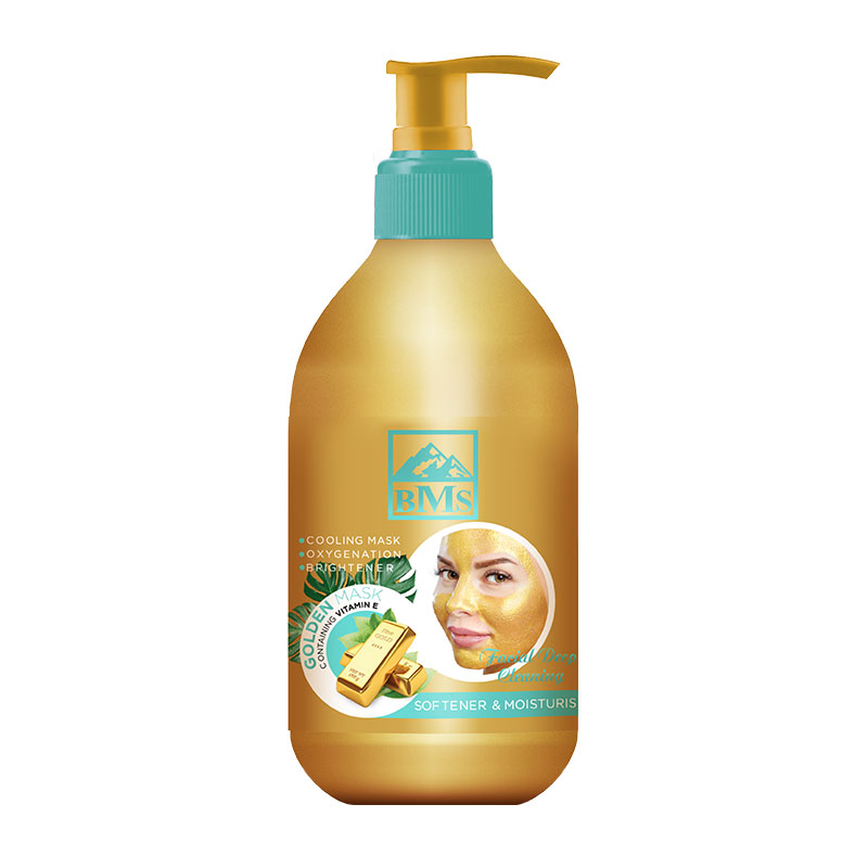 ماسک لایه‌بردار عمیق پوست صورت بی ام اس مدل GOLDEN مناسب انواع پوست حجم 300 میلی لیتر