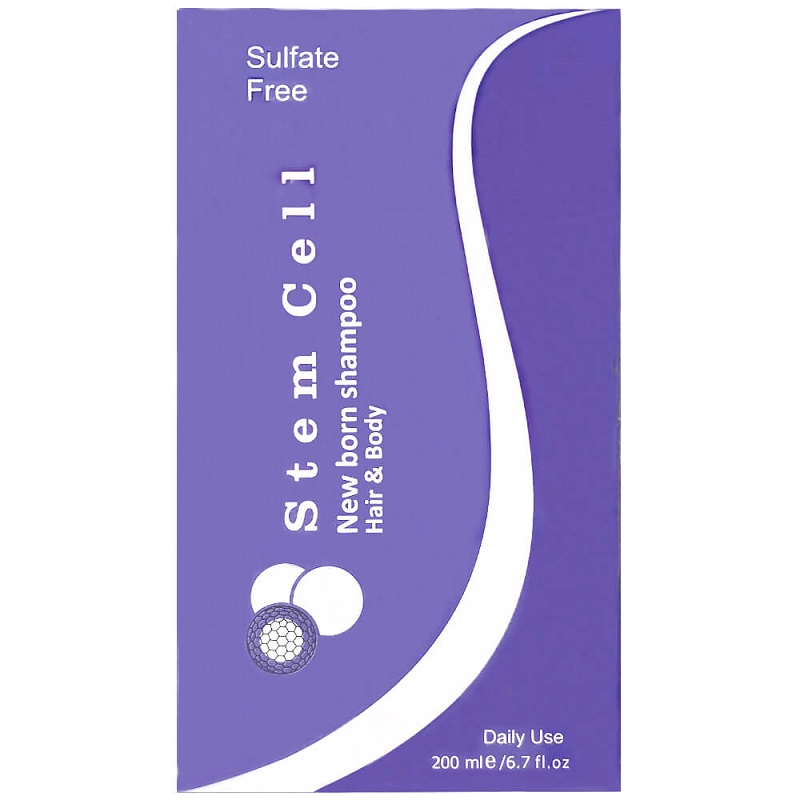 شامپو بدون سولفات استم سل مخصوص سر و بدن نوزاد پسر حجم 200ML
