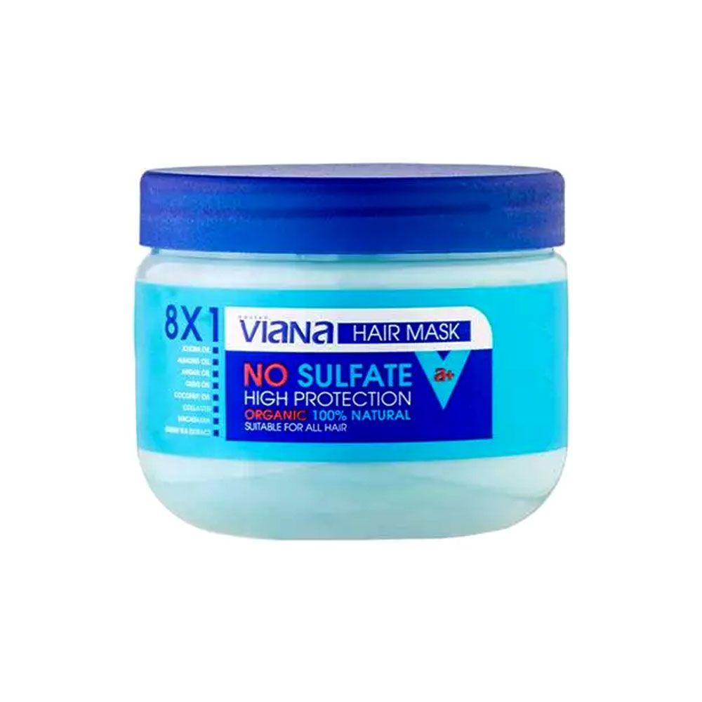 ماسک مو ترمیم کننده،محافظت کننده و تقویت کننده حاوی 8 روغن بدون سولفات ویانا 500 میل