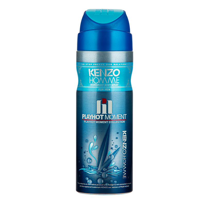 اسپری خوشبو کننده بدن پلی هات مومنت مدل KENZO HOMME مناسب آقایان حجم 200 میلی لیتر
