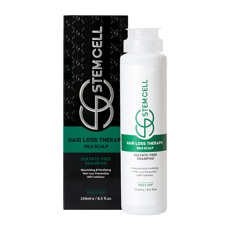 شامپو ضد ریزش مو فاقد سولفات استم سل مخصوص موهای چرب حجم 250ML