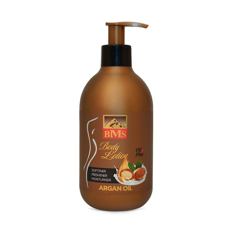 لوسیون بدن بی ام اس حاوی روغن آرگان مناسب پوست های خشک حجم 300 میلی لیتر