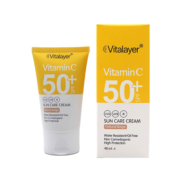 کرم ضدآفتاب نچرال بژ ویتالیر حاوی ویتامین C حجم 40 میلی لیتر