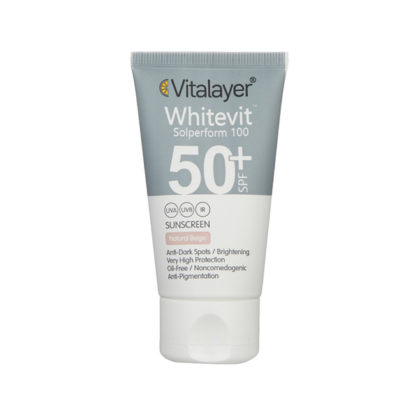 كرم ضد آفتاب رنگی (نچرال بژ) وايت ويت ويتالير مناسب برای انواع پوست حجم 40 میلی لیتر