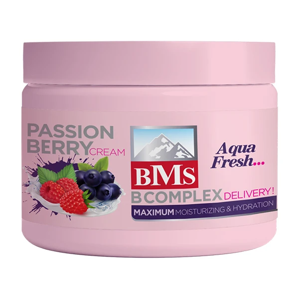 کرم مرطوب کننده بی ام اس حاوی پشن‌بری مناسب انواع پوست حجم 200 میلی لیتر