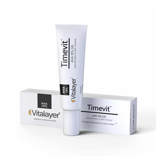 كرم ژل لايه بردار 10% AHA تایم ویت ویتالیر حجم 30 میلی لیتر
