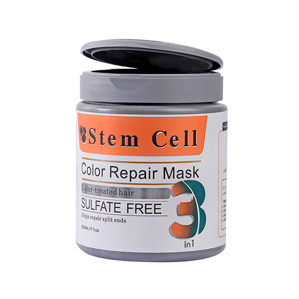 ماسک مو فاقد سولفات استم سل مدل  3in1 مخصوص موهای رنگ و هایلایت شده حجم 500ml