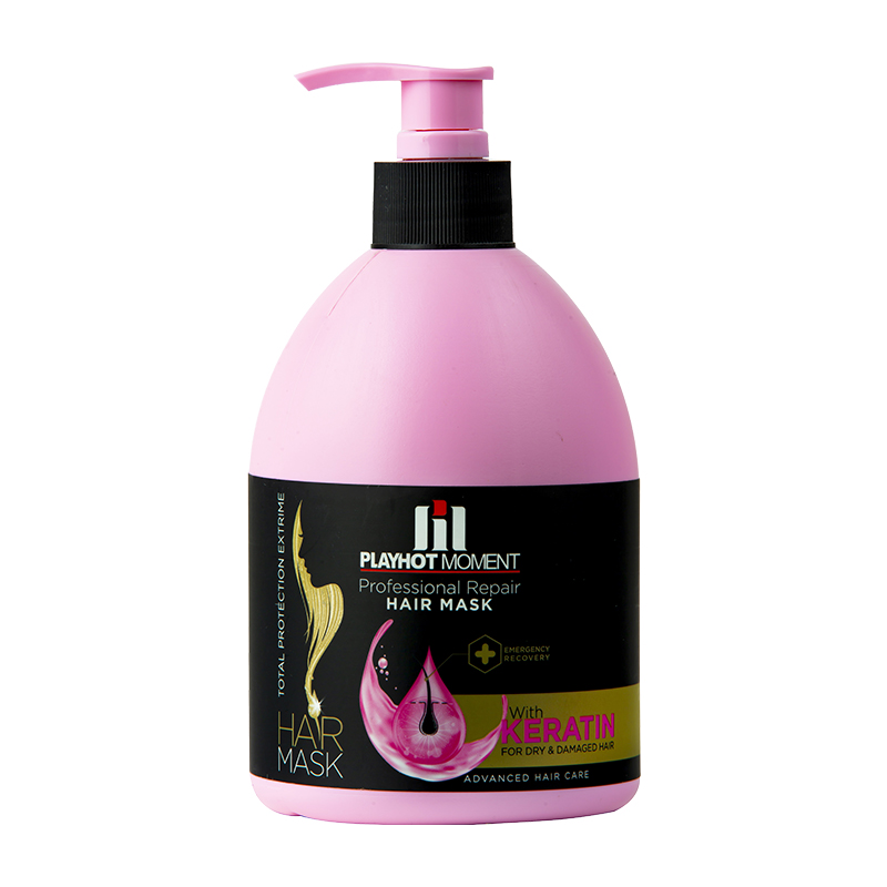ماسک مو پلی هات مومنت حاوی  ترمیم کننده مناسب موهای آسیب دیده حجم 500 میلی لیتر