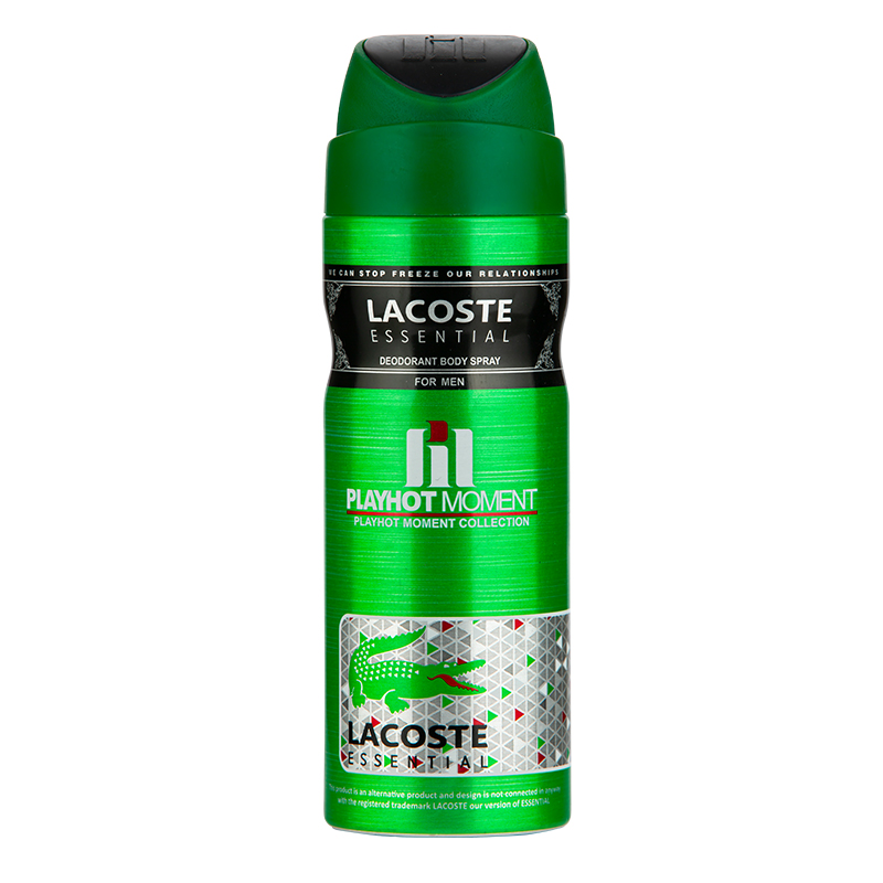 اسپری خوشبو کننده بدن پلی هات مومنت مدل LACOSTE TOUCH essential مناسب آقایان حجم 200 میلی لیتر