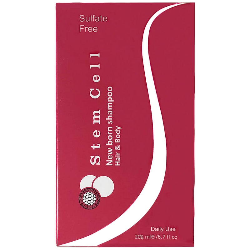 شامپو بدون سولفات استم سل مخصوص سر و بدن نوزاد دختر حجم 200ML