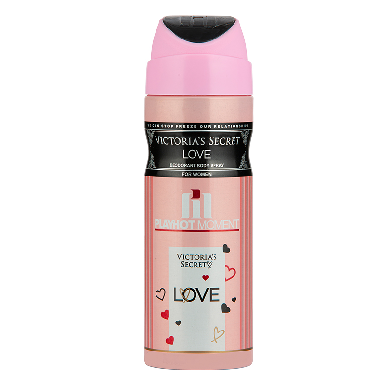 اسپری بدن پلی هات مومنت مدل VICTORIA'S SECRET LOVE(ویکتوریا سکرت)مناسب بانوان حجم 200 میلی لیتر