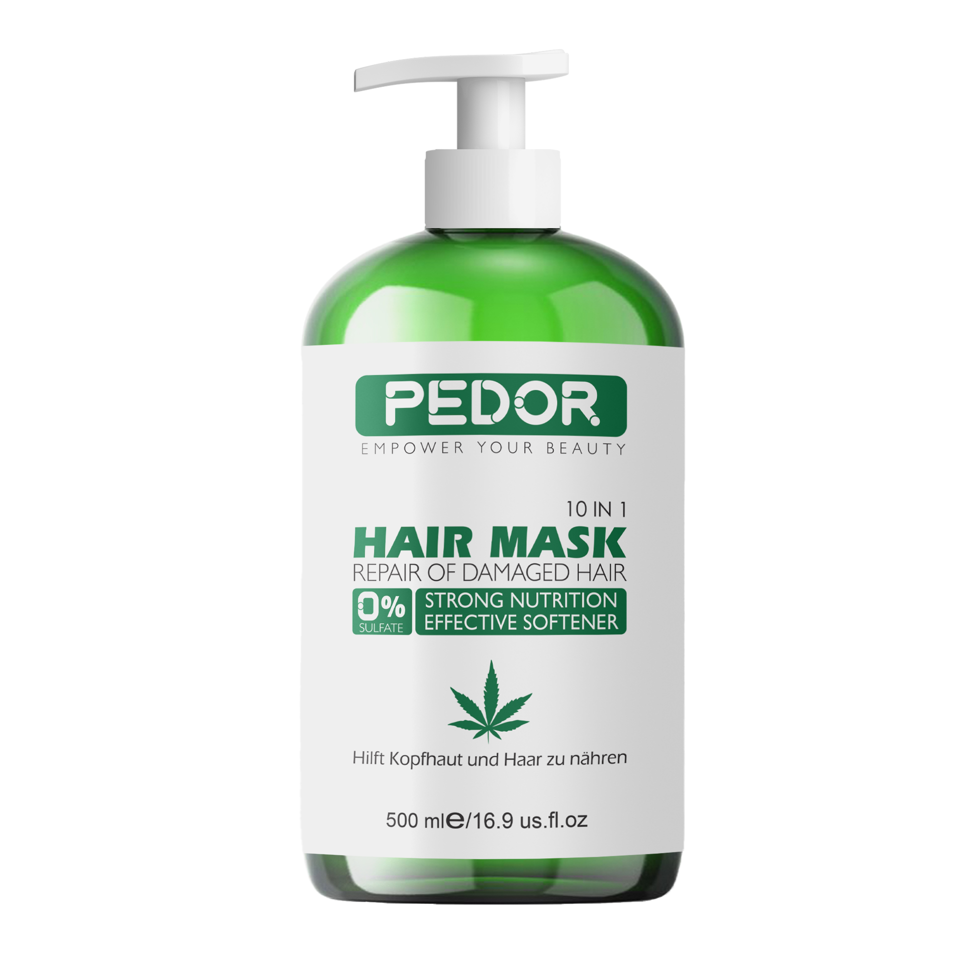 ماسک مو ترمیم کننده و نرم کننده پدور حاوی آرگان و کراتین مناسب انواع مو حجم 500 میلی لیتر