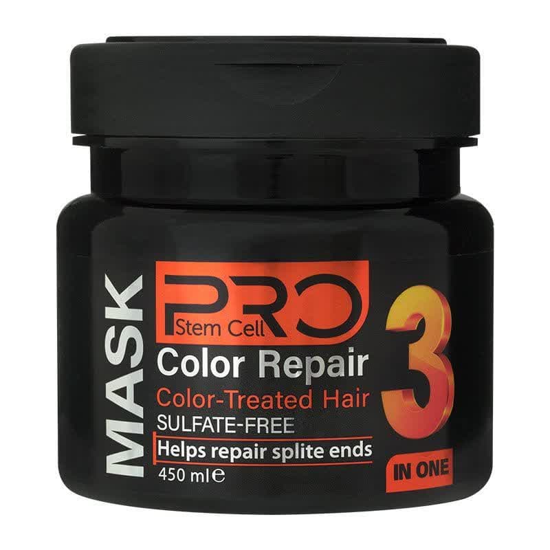 ماسک مو فاقد سولفات پرو استم سل مدل  3in1 مخصوص موهای رنگ و هایلایت شده حجم 450ml