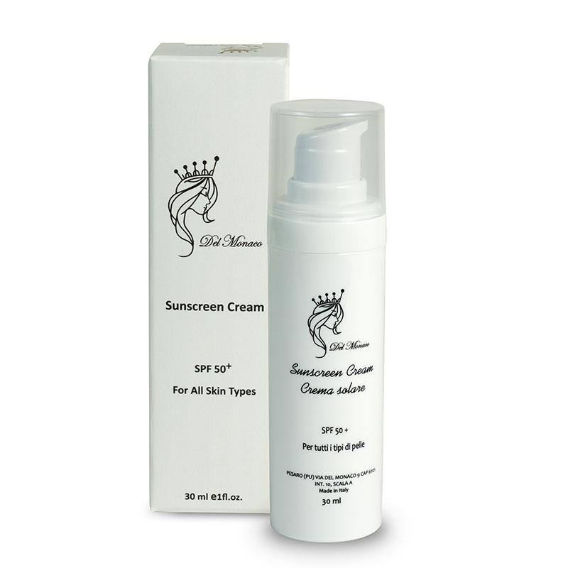 کرم ضد آفتاب دل موناکو با SPF50 مناسب انواع پوست حجم 30 میلی لیتر