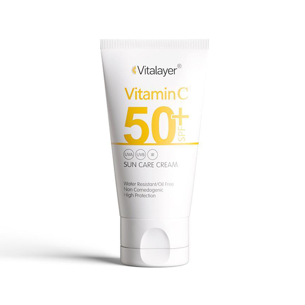 کرم ضدآفتاب بی رنگ ویتالیر حاوی ویتامین C حجم 40 میلی لیتر