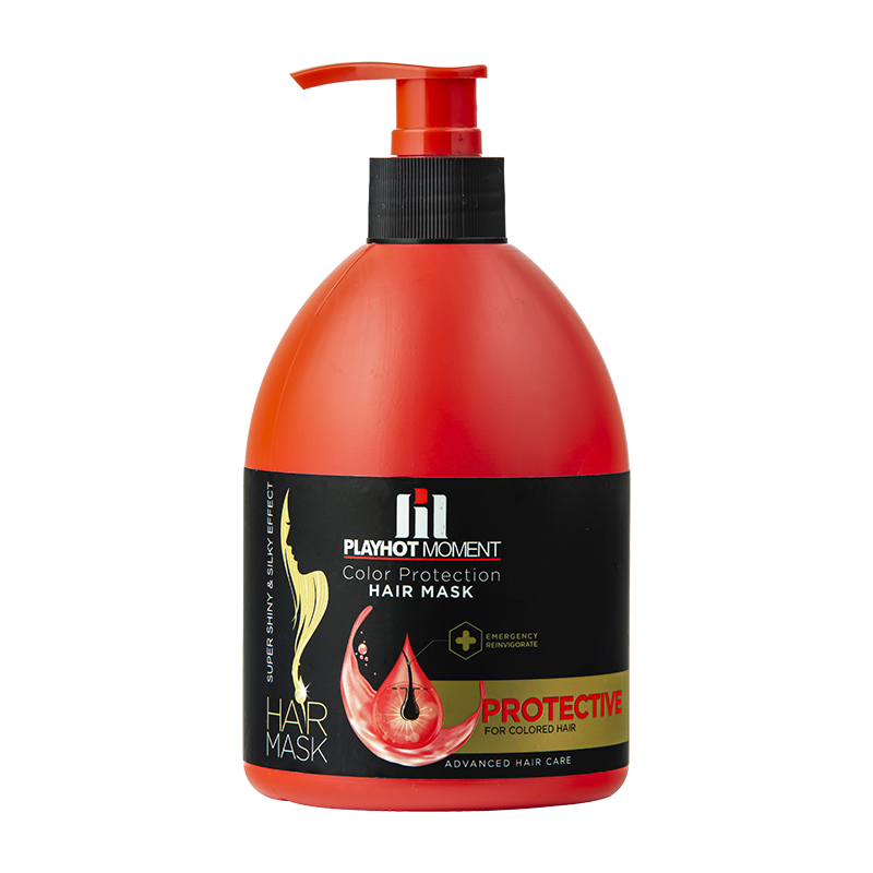 ماسک مو تثبیت کننده رنگ مو پلی هات مومنت محافظ موی رنگ شده حجم 500 میلی لیتر
